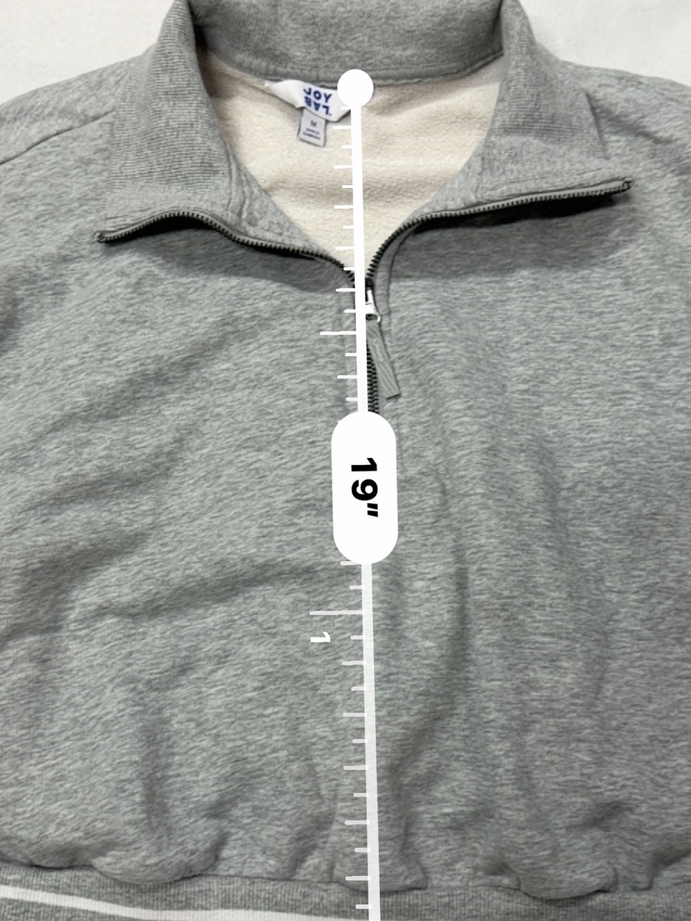 JoyLab Light Gray Half-Zip Sweatshirt - Picture 11 of 11